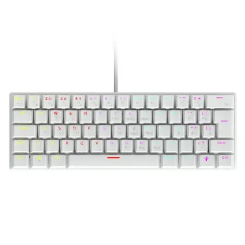 TECLADO MECANICO 60% VINIK ANIHI WHITE - SWITCH BLUE - LED RAINBOW - ANIHIWHBL