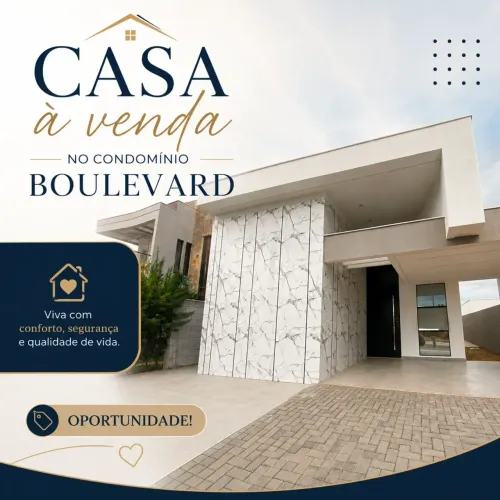 Casa a venda no condomínio Boulevard - Oportunidade!!