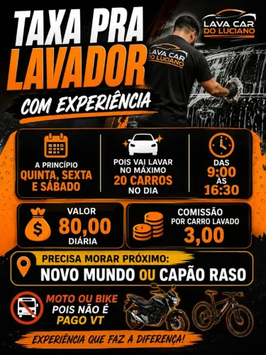 LAVADOR TAXA IDADE ATE 30 ANOS