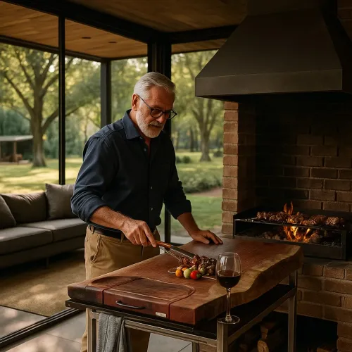 Carrinho gourmet área de apoio 