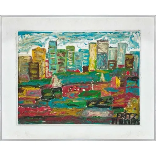 Fritz, paisagem é um lindo óleo sobre tela de 38 x 50 cm, com moldura e assinado.