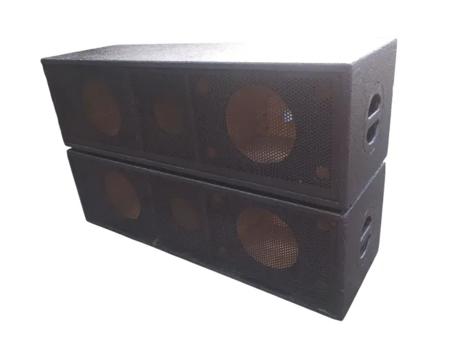 Gabinetes profissionais 2x10" 2 VIAS compensado naval 20 mm todas com tela