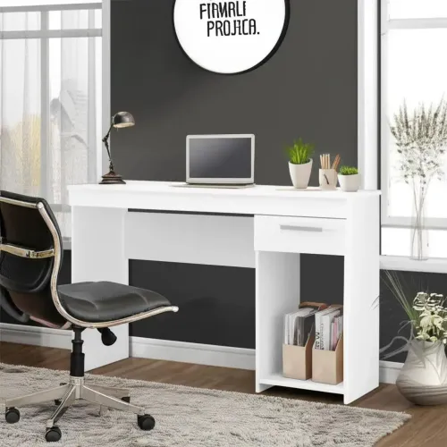 Escrivaninha Mesa de Computador 1 Gaveta NT 2070 Branco - Notável