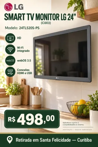 SMART TV MONITOR LG 24? ? COM WI-FI! (C003)