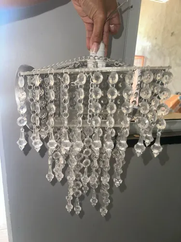 lustre pendente de cristais acrílicos
