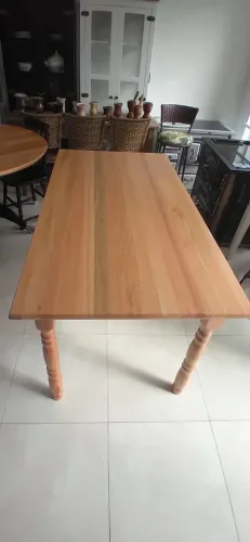 Mesa Retangular, Em Madeira Eucalipto 1,60 Comprimento