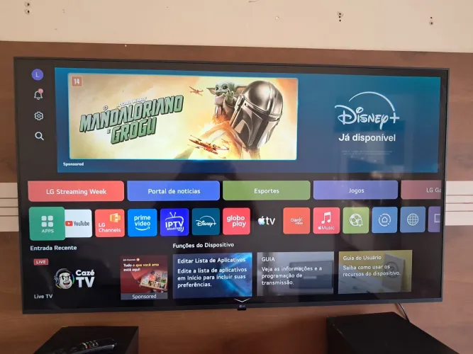 TV 50 polegadas LG sem marcas de uso, com caixa