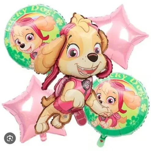 Balões decorativos patrulha canina kit 5 peças 