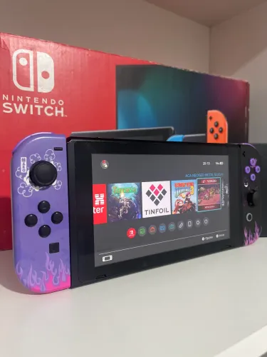 Nintendo Switch V2 D3BL0QU3AD0 Lotado de Jogos