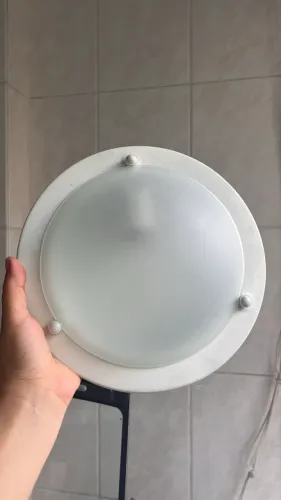 2 luminárias plafon sobrepor vidro branca