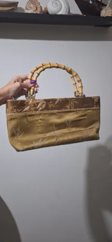 Bolsa vintage bambu asiática aesthetic