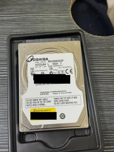 HD Notebook Toshiba 320GB 2.5" SATA - Funcionando
