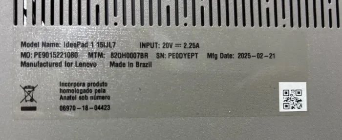 Notebook Lenovo IdeaPad 1 15IGL7