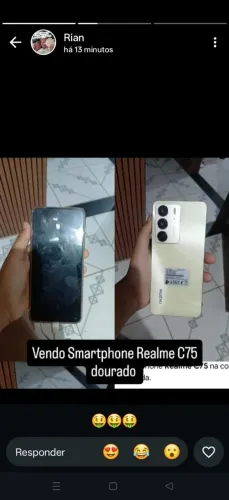 Vendo Realme C75 Dourado