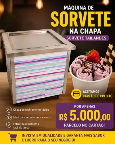 Máquina de sorvete Tailandês 
