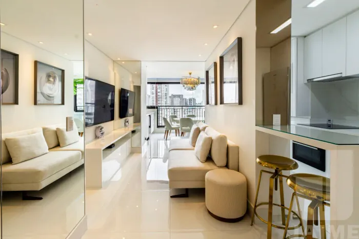 Apartamento a venda todo mobiliado com 2 dormitórios e 1 vaga - Barra Funda