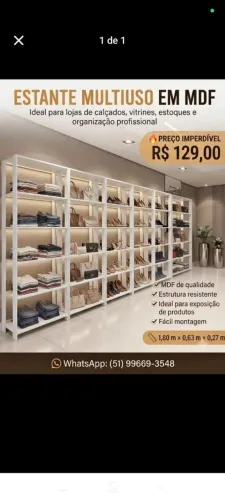 Prateleiras organizadora em MDF