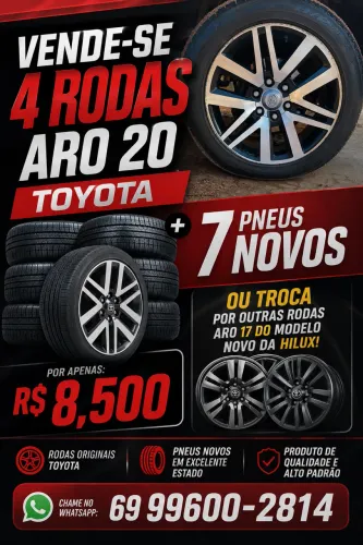Vendo ou troco 4 jogos de roda aro 20 Toyota