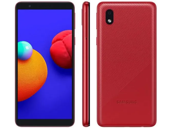 Samsung galaxy A01 core vermelho capa e carregador