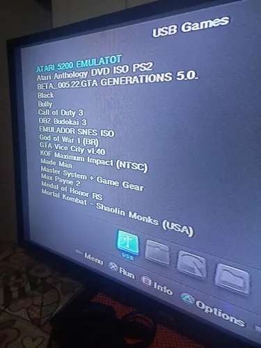 Playstation 2 slim com jogos hd