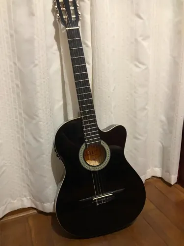 Violão Eletroacústico Preto Giannini Start Nf-14 (Usado)