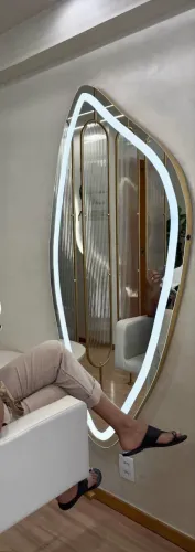 Espelho orgânico com led ( fabricamos sob medida, entrega e instalação grátis )
