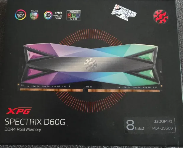 Kit de memórias 16GB DDR4 / 2X8GB XPG Spectrix D60G