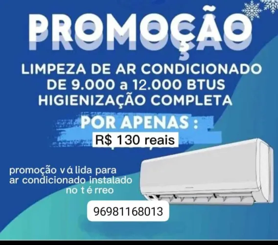 Instalação concerto reposição de gas e limpeza