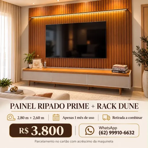 PAINEL RIPADO + RACK DUNA