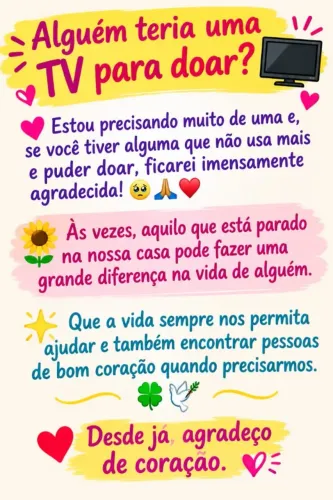 Você Tem Uma TV Para Doar?