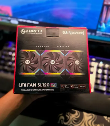 Kit De Fan Lian Li Uni Fan Sl120 Redragon Spec - Preto