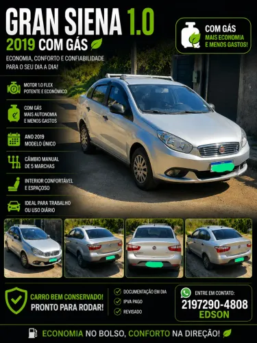 Fiat Grand Siena Attractive 1.0 Flex 8V 4P 2019
