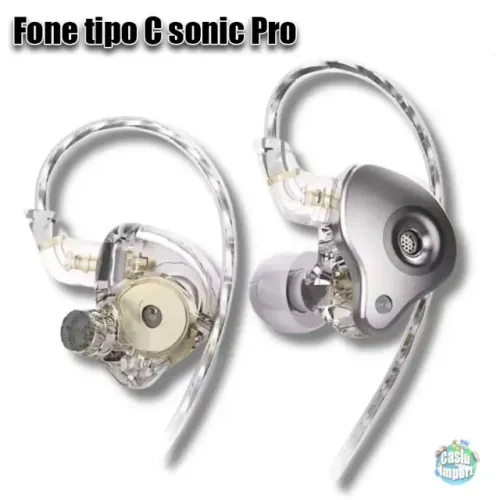 Fone De Ouvido tipo C Sonic Pro com retorno De Palco