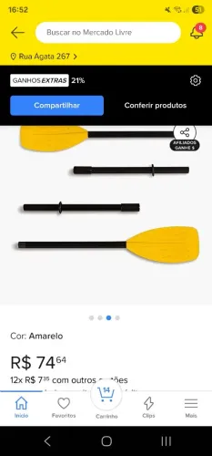 Remo para bote/ caiaque