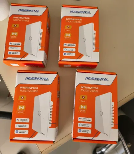 Kit 4 interruptor inteligente Nova digital Alexa Zigbee 1 botao
