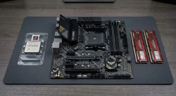 Kit am4 ryzen 5700x b450m 2x8 gb memória ram 3200
