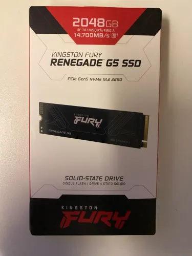 Kingston SSD NVMe Fury Renegade G5 2048GB | PCIe 5.0 M.2 2280 | Até 14.800MB/s