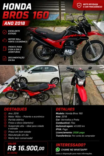 VENDO Honda Bros 160 - 2018