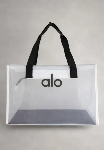 Bolsa Alo Yoga Modelo Tote Branco/Preto Premium