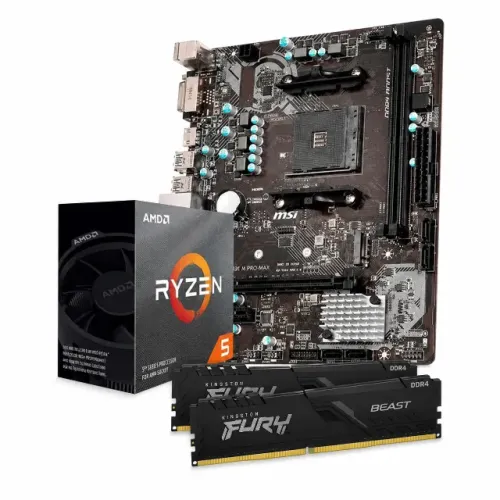 Kit Upgrade Ryzen 5 5500 + A320M-S2H + 16GB Kingston Fury