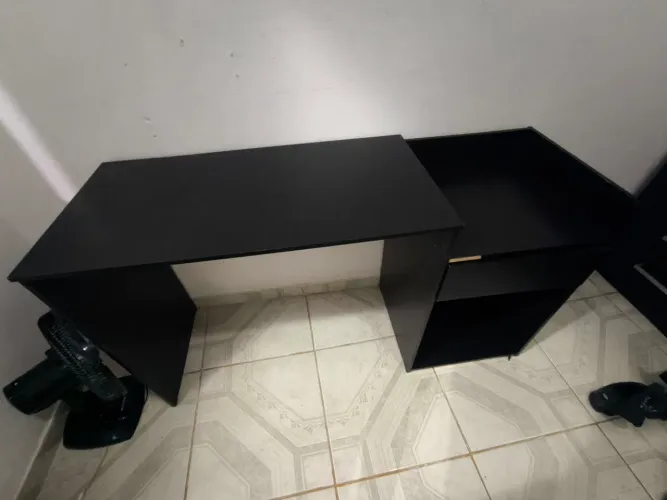Mesa para Computador/Escritório Preta com Gaveta - Ótimo Custo-Benefício!