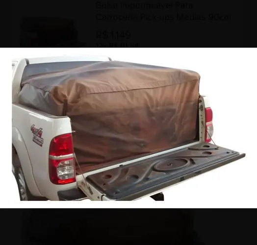 Bolsão mochilão para caminhonetes de lona reforçado e impermeável