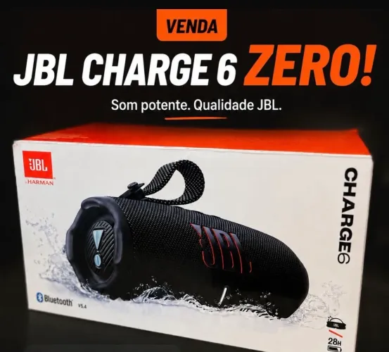Caixa de som JBL charge 6, original, lacrada, zerada. 