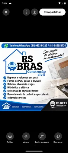 pedreiro Renato reparo reforma pintura elétrica de construção da fundação acabamento