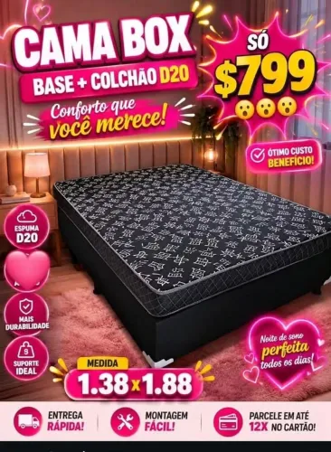 Cama box casal direto da fábrica camas entrega grátis