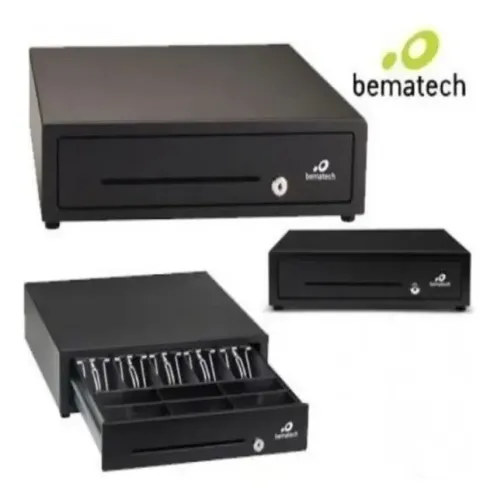 Gaveta de Dinheiro Bematech GD-56M Automática RJ12 ou Manual por Chave - Preto