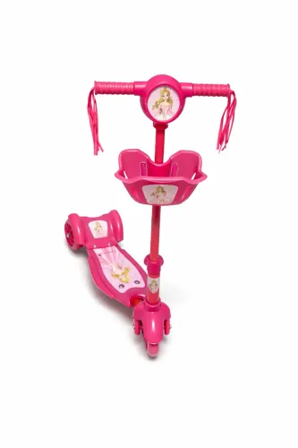 Patinete Infantil Rosa com Cestinha