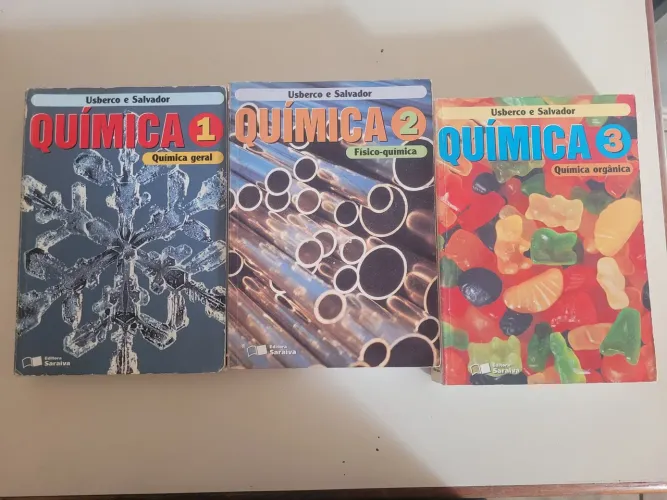 Livros de Química: Usberco e Salvador Volume 1 ao 3