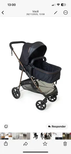 Carrinho de bebê 3 em 1 + bebê conforto galzerano