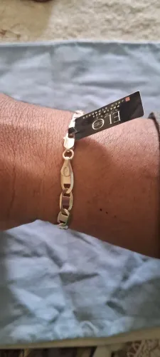 Pulseira masculina de prata 925 legítimo legítimo. Entrego